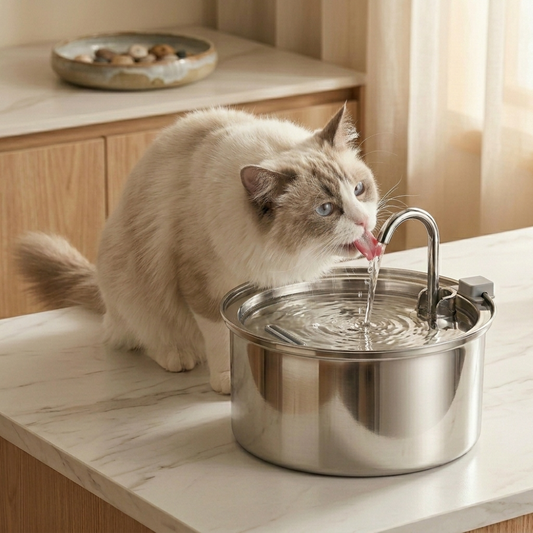 Fuente Grifo Acero para Gatos